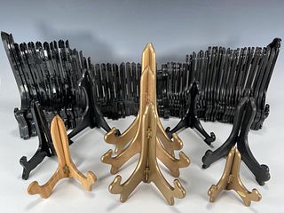LOT OF PLATE STANDS