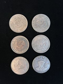 SIX CHINESE COINS 