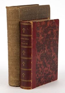 EARLY CHARLOTTE BRONTE LITERARY VOLUMES, LOT OF TWO, ONE WITH CIVIL WAR ASSOCIATION
