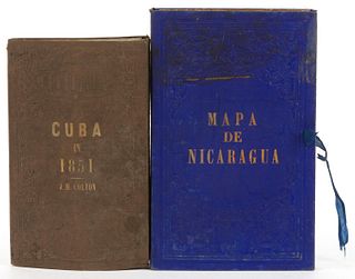 CUBA AND NICARAGUA POCKET FOLDING MAPS, LOT OF TWO