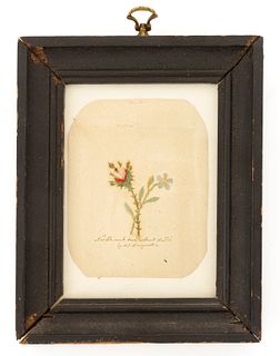 MARTHA ANN HONEYWELL (AMERICAN,1786-1856) FOLK ART NEEDLEWORK PICTURE