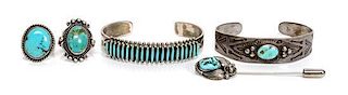 Two Southwestern Bracelets Length of largest bracelet: 5 3/8 x opening 1 x width 1/2 inches.