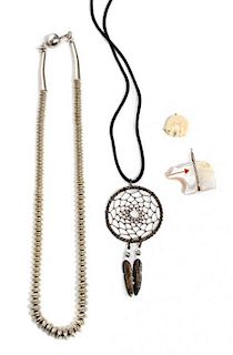 A Group of Southwestern Style Jewelry Length of first 20 inches.