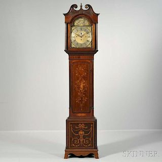 James Peddie Quarter-chiming Marquetry Longcase Clock