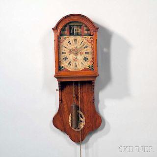 Mahogany Friesland Clock with Soldier Automata in the Arch