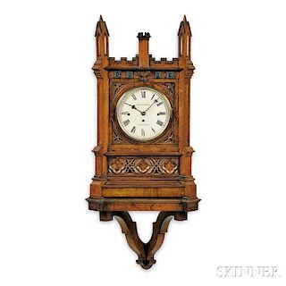 Smith & Sons Rosewood Chiming Gothic Clock and Bracket