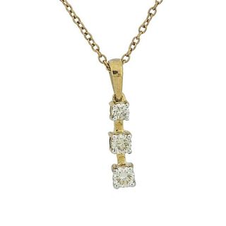 Kallati Gold Diamond Pendant Necklace