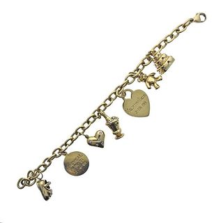 Tiffany &amp; Co 18k Gold Charms on Bracelet