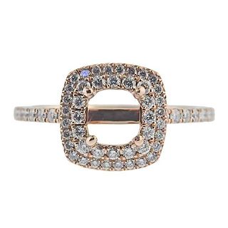 14k Gold Diamond Engagement Ring Mounting