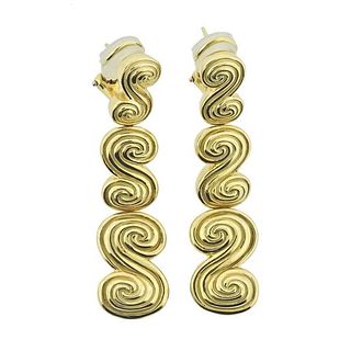 Tiffany &amp; Co  Spiro 18k Gold Swirl Earrings