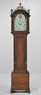 William Cummens Mahogany Inlaid Tall Clock
