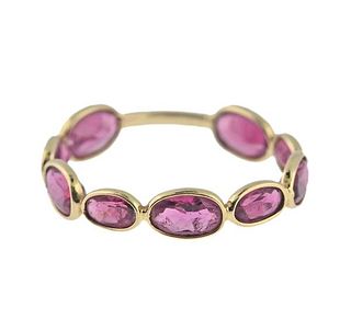18k Gold Ruby Band Ring
