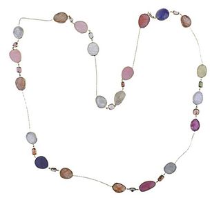 78.38ct Multicolor Sapphire Spinel 18k Gold Necklace