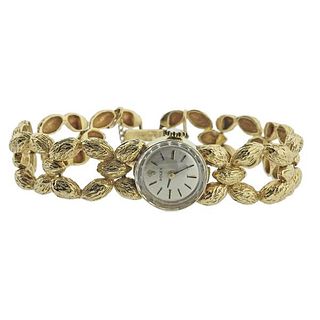 Rolex Midcentury 14k Gold Lady&#39;s Watch Bracelet 