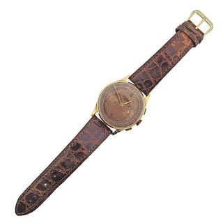 Nicolet 18k Gold Chronograph 1960s Watch