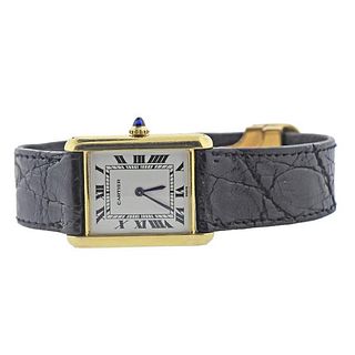 Cartier Paris Tank 18k Gold Manual Watch 