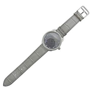 Hermes Arceau Grand Soleil Diamond Steel Watch AR5.330