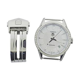 Tag Heuer Carrera MOP Diamond Steel Automatic Watch WV2212 0