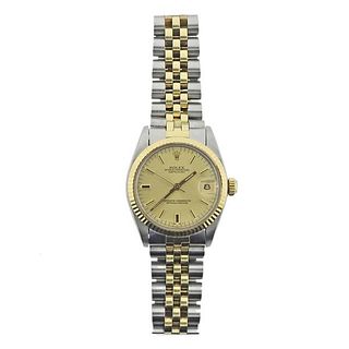 Rolex Datejust Midsize 14k Gold Steel Watch 6827