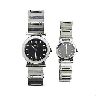 Movado Vizio Set of Two Stainless Steel Quartz Watches