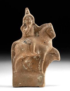Egyptian Terracotta Harpokrates Riding Horse, ex-Berge