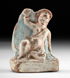 Canosan Polychrome Nude Child Figure, Wingless Eros