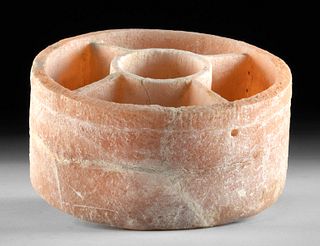 Rare Sumerian Pink Calcite Cosmetic Vessel
