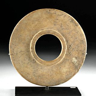 Large Chinese Hongshan / Longshan Stone Bi Disc