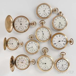 Ten Elgin Gold-filled Watches