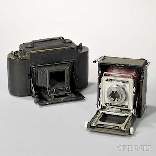 Century Graphic and a Graflex 1A Cameras