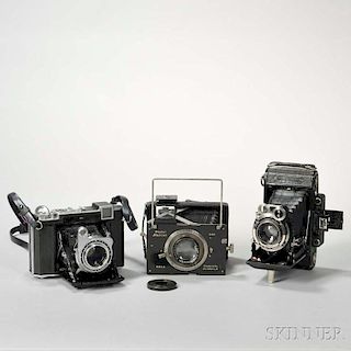 Plaubel Makina and Two Zeiss Ikon Cameras