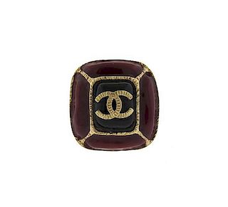 Chanel Costume Enamel Cocktail Ring