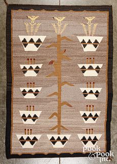 Navajo Indian pictorial "Tree of Life" rug