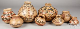 Mata Ortiz Indian round-bottomed pottery jars