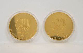 (2) Israel 2019  Dove of Peace 1 ozt. Gold Coins.