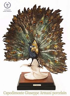 Charm Peacock, A Capodimonte Giuseppe Armani Sculpture