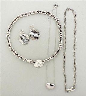 Tiffany &amp; Co. Sterling Silver Earrings Necklace Lot of 4
