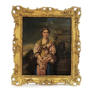 Fine 19th C. French School Oil on Canvas