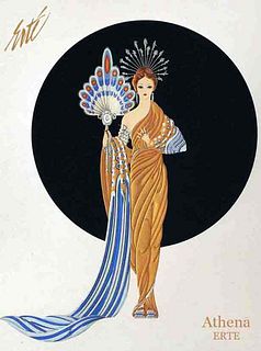 Athena, A Vintage ERTE Lithograph Poster, 1999