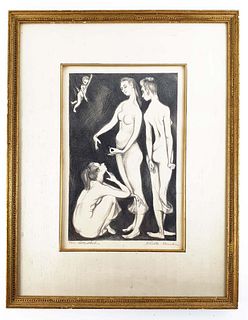 The Betrothed, Dorothy Rutka Original Lithograph Signed