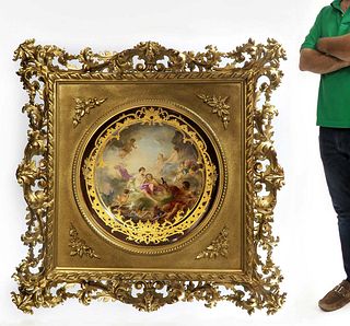 Monumental Framed Museum Quality Royal Vienna Charger