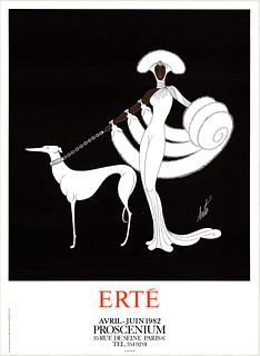 Symphony In White, Vintage ERTE Lithograph Poster, 1982