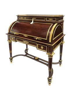 19th C. French Louis XV Revival Mahogany Ladies Desk
