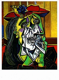 Weeping Woman 1937, A Pablo Picasso Lithograph Postcard