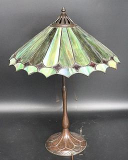 Handel Signed Arts & Crafts Table Lamp & Shade.