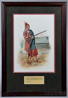 Original Don Troiani Watercolor Figure Study of an Oneida Warrior