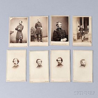 Eight Civil War Carte-de-visites