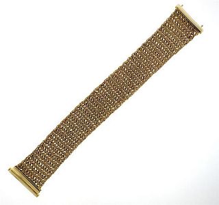 14k Gold Wide Mesh Bracelet