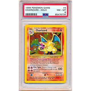 1999 Pokemon Base Set Charizard Holo #4/102 PSA 8 
