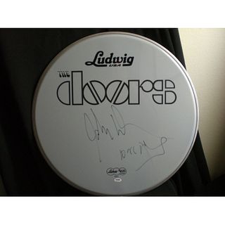 The Doors John Densmore Signed 22" Ludwig Drumhead (PSA COA)
